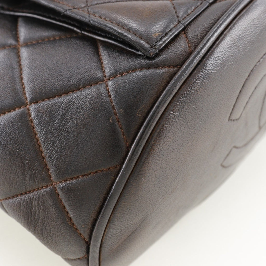 Chanel Brown Leather Backpack (Pre-Owned)
