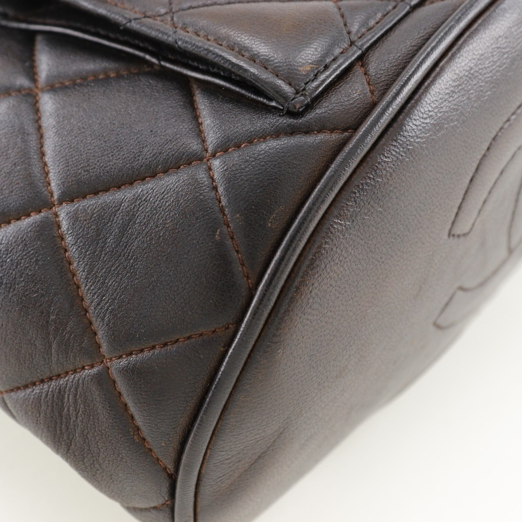 Chanel Brown Leather Backpack (Pre-Owned)