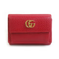 Gucci Red Color Leather Wallet (Tri-Fold) (Pre-Owned)