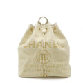 Chanel Ivory Light Beige Leather Backpack Shoulder Bag (Pre-Owned)