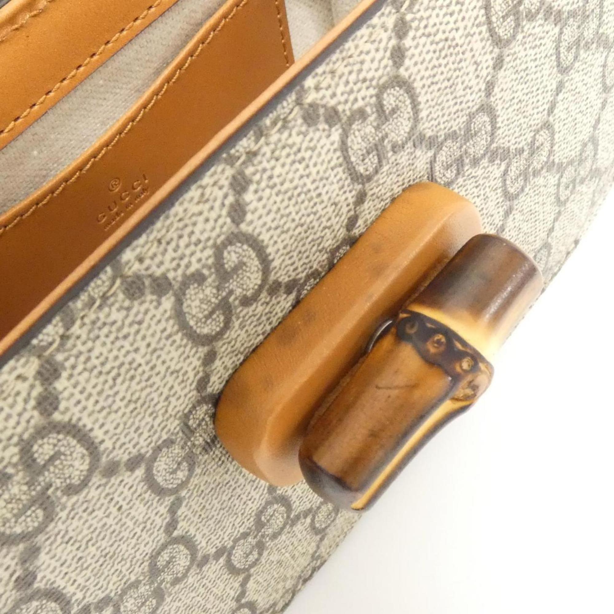 Gucci Beige Brown Gg Supreme Leather Fanny Pack (Pre-Owned)