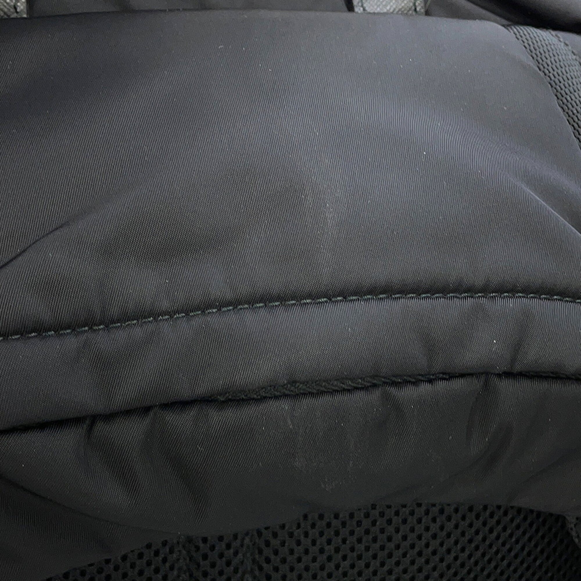 Prada Black Nylon Leather Backpack (Pre-Owned)