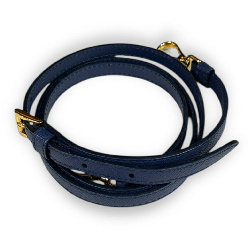 Prada Blue Leather Shoulder Bag (Pre-Owned)
