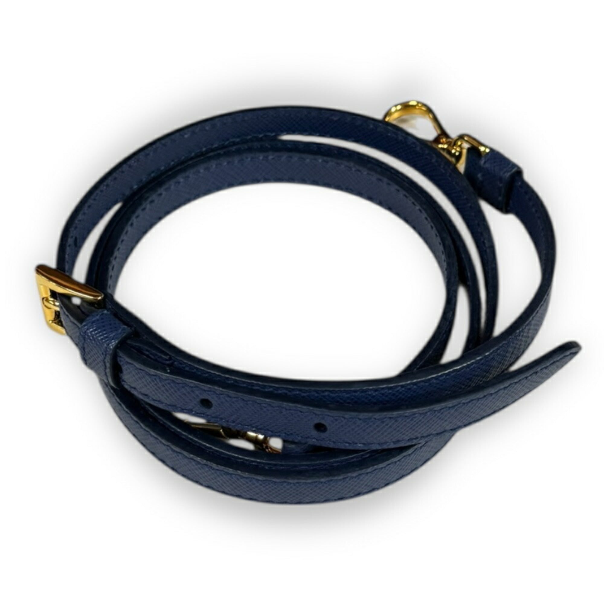 Prada Blue Leather Shoulder Bag (Pre-Owned)
