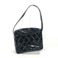 Chanel Black Patent Leather Handbag Shoulder Bag (Pre-Owned)
