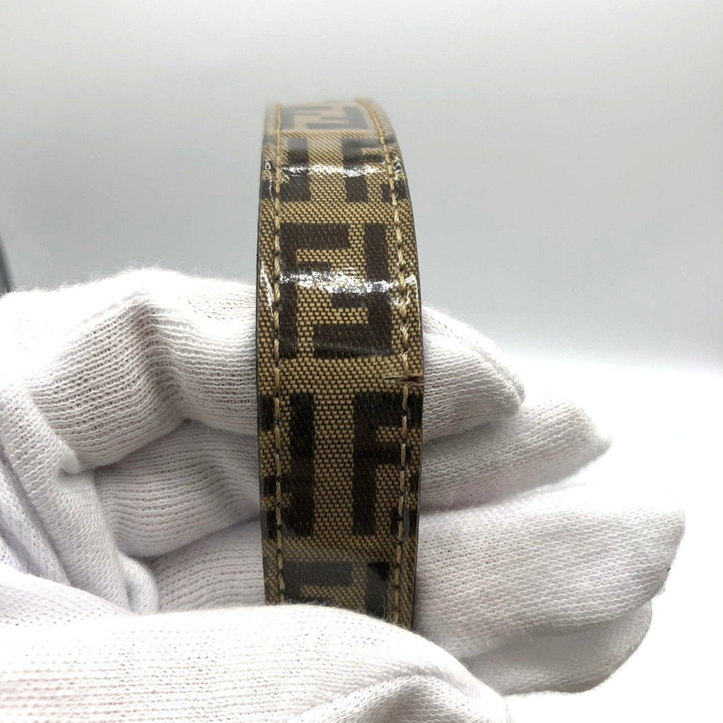 Fendi Zucchino Brown Nylon Shoulder Bag (Pre-Owned)