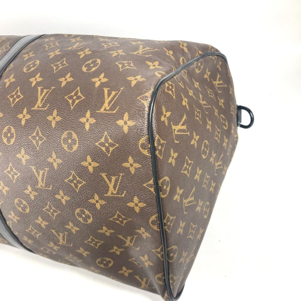 Louis Vuitton Black Brown Monogram Canvas Boston Bag (Pre-Owned)