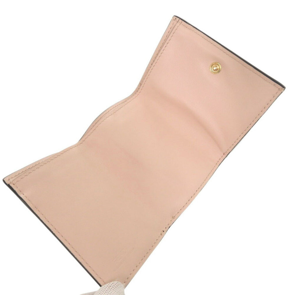 Fendi Pink Leather Wallet (Tri-Fold) (Pre-Owned)
