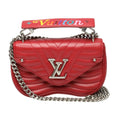 Louis Vuitton Red Color Leather Shoulder Bag (Pre-Owned)