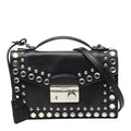 Prada Black Leather Handbag Shoulder Bag (Pre-Owned)