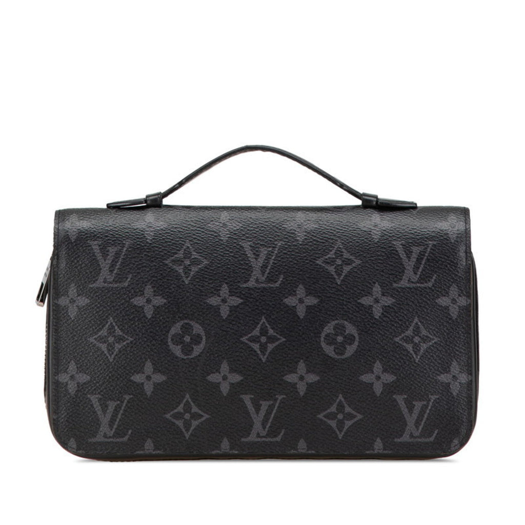 Louis Vuitton Black Pvc Leather Long Wallet (Bi-Fold) (Pre-Owned)