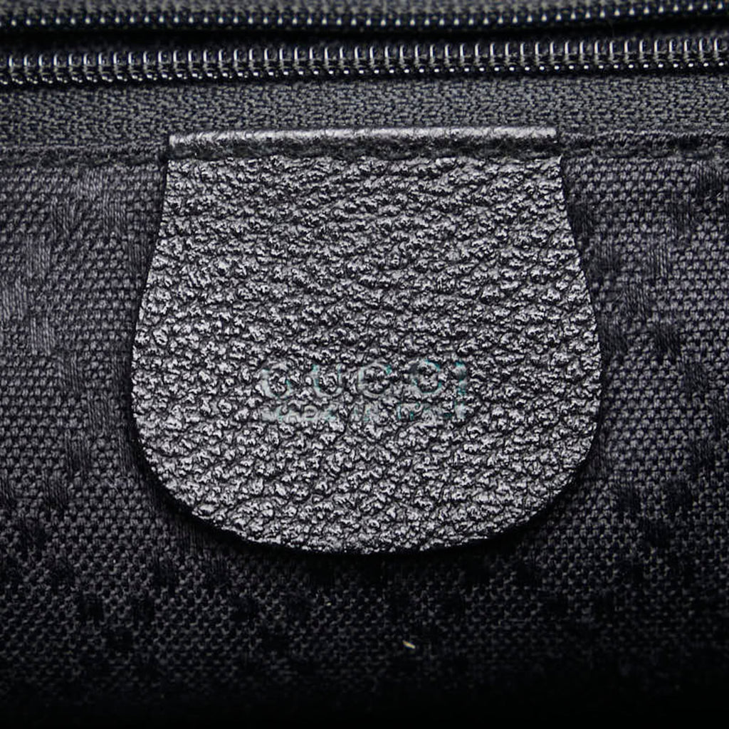 Gucci Bamboo Black Suede Leather Backpack (Pre-Owned)