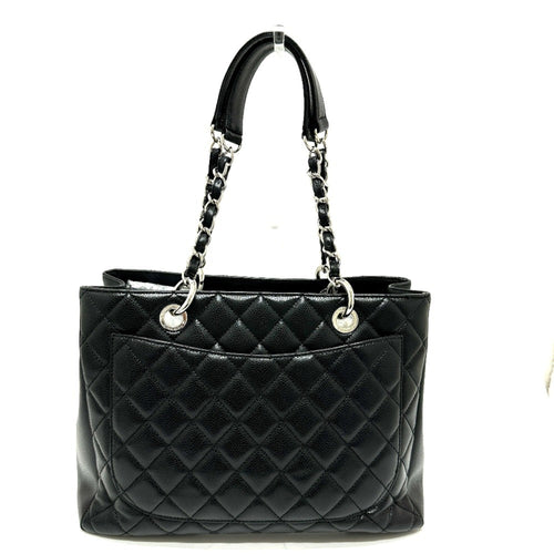 Chanel Black Grained Calfskin Handbag Tote Bag (Pre-Owned)