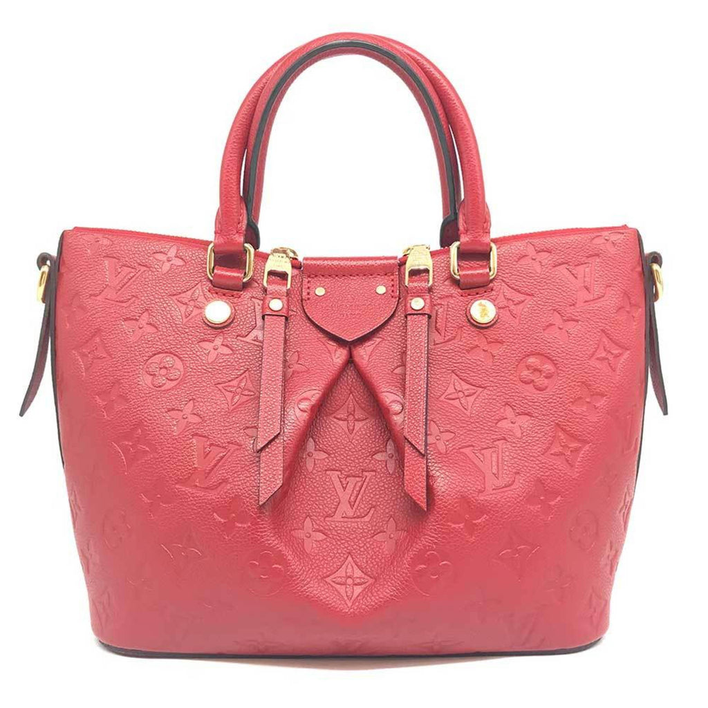 Louis Vuitton Red Color Monogram Empreinte Handbag (Pre-Owned)