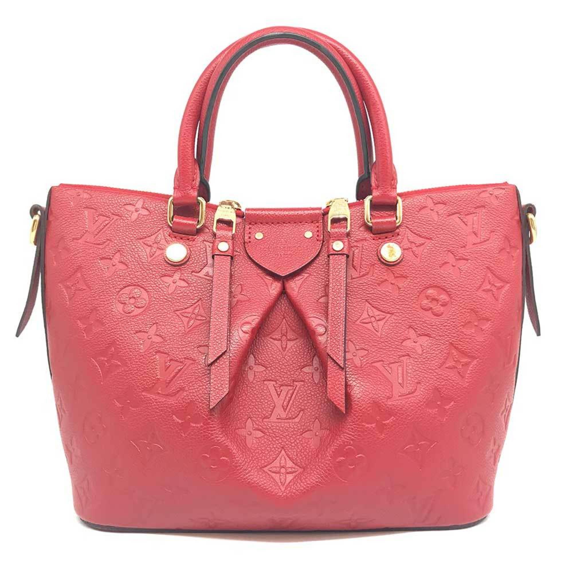 Louis Vuitton Red Color Monogram Empreinte Handbag (Pre-Owned)