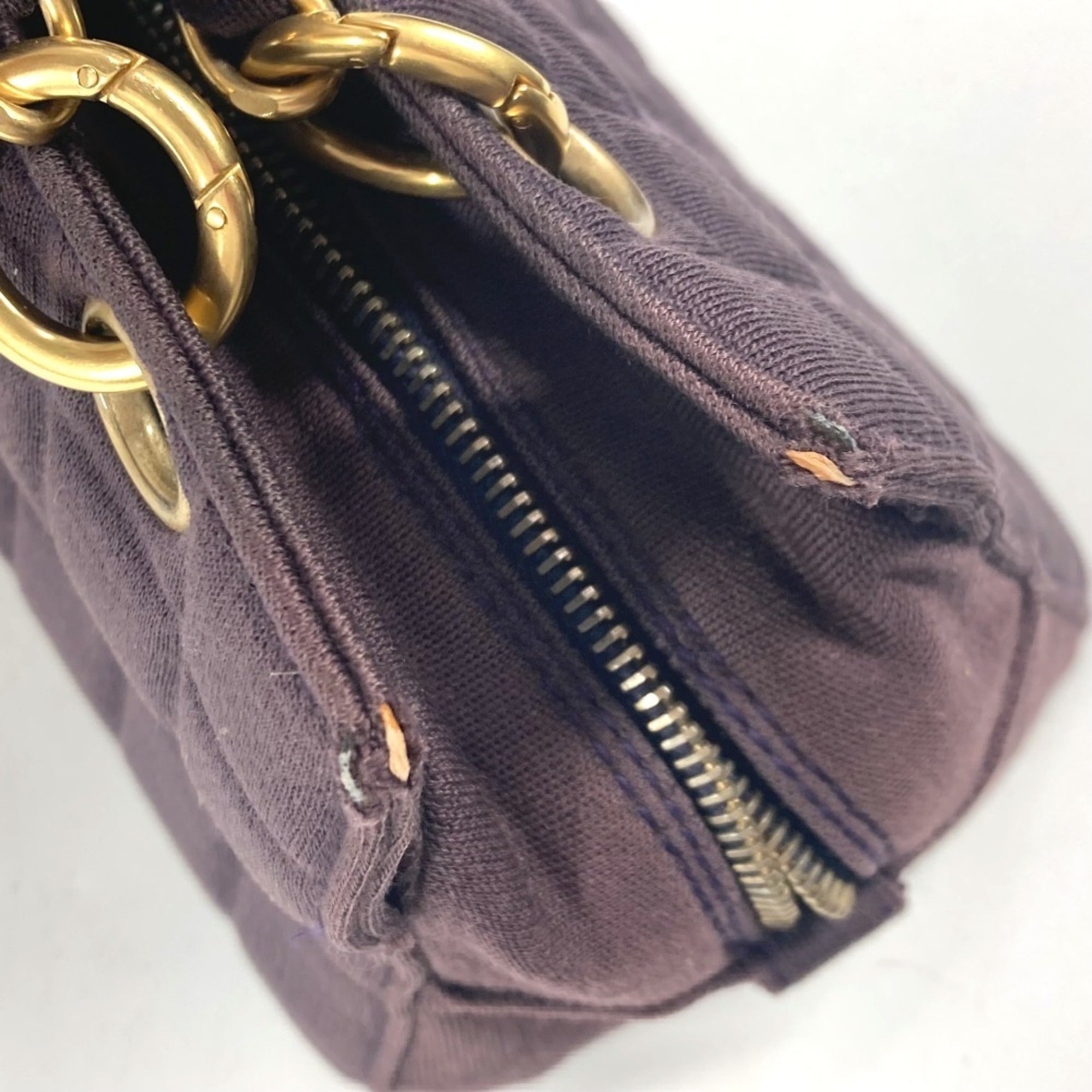 Chanel Purple Jersey Shoulder Bag (Pre-Owned)