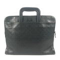 Gucci Black Gg Leather Briefcase Handbag Tote Bag (Pre-Owned)