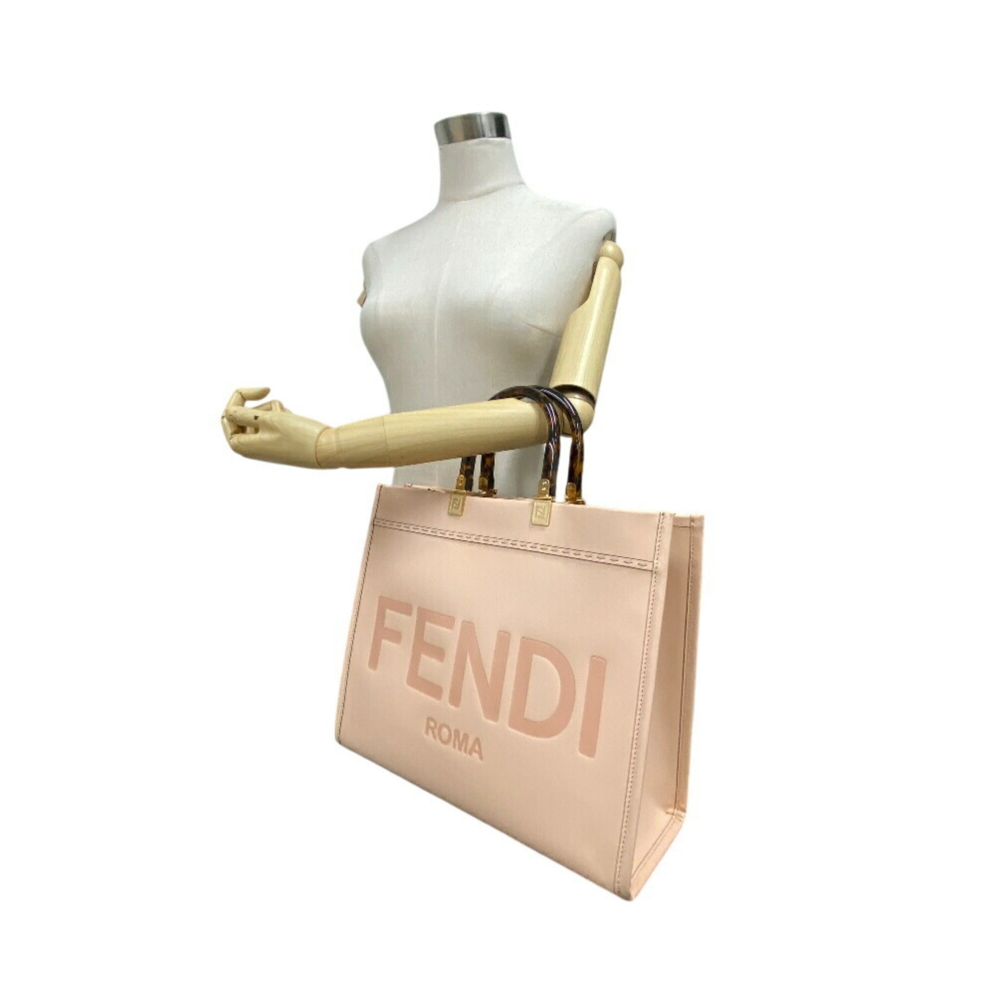 Fendi Pink Leather Handbag (Pre-Owned)