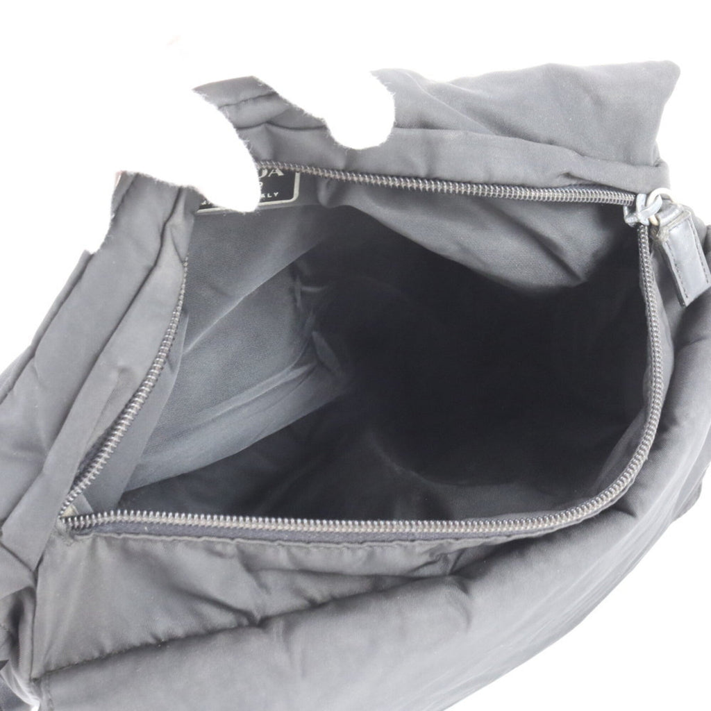 Prada Black Nylon Leather Shoulder Bag (Pre-Owned)