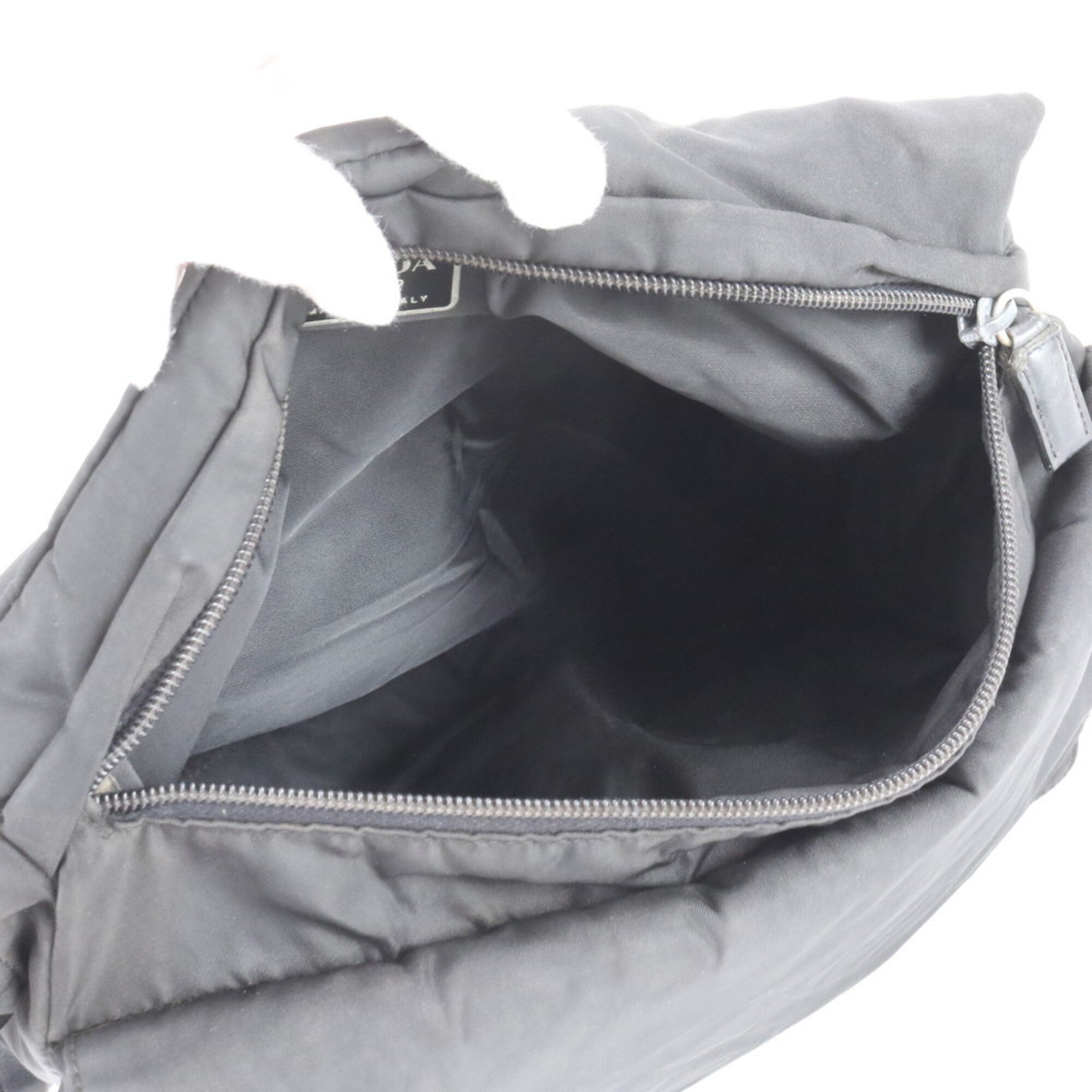 Prada Black Nylon Leather Shoulder Bag (Pre-Owned)