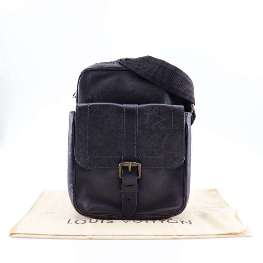 Louis Vuitton Brown Coffee Leather Shoulder Bag (Pre-Owned)