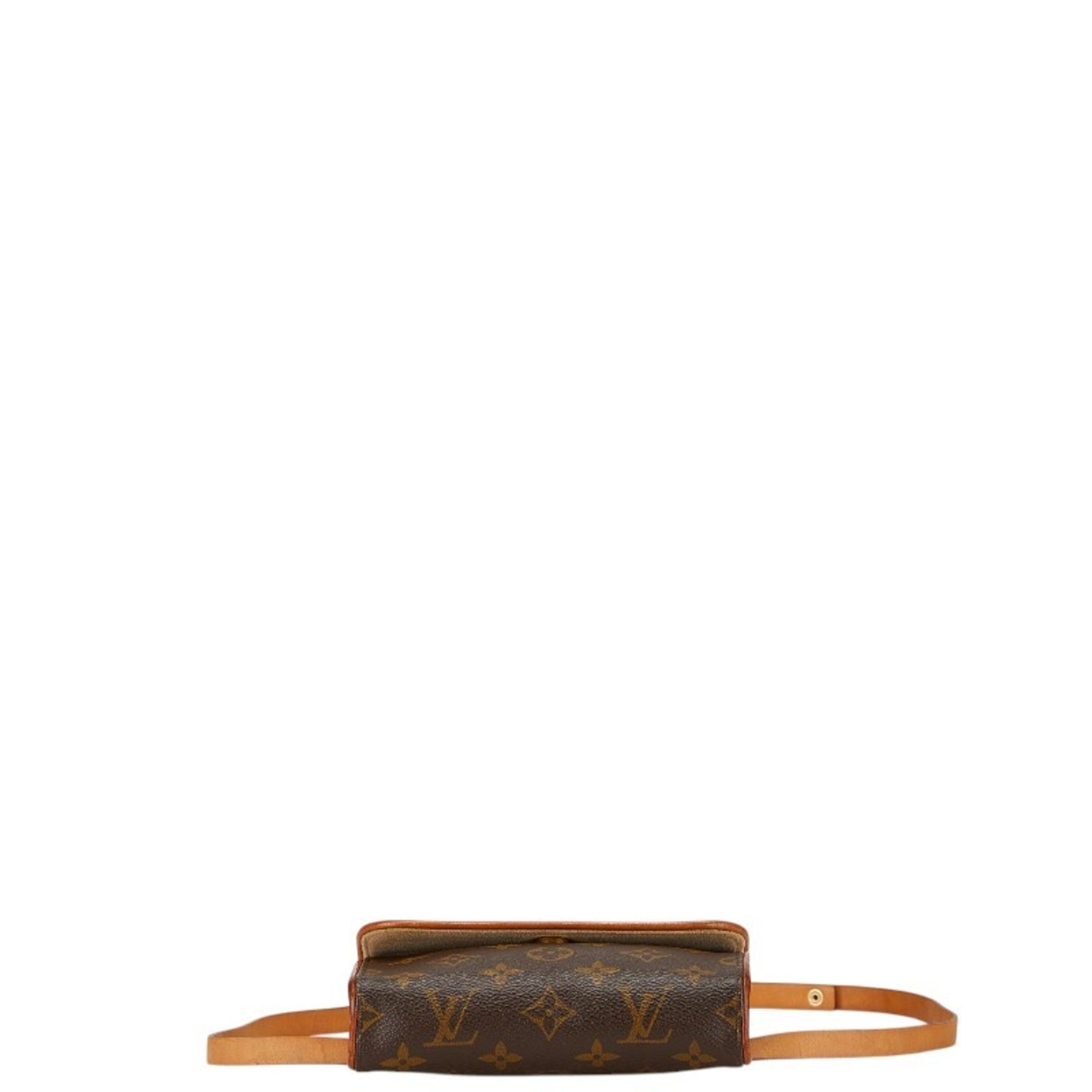 Louis Vuitton Brown Pvc Leather Pochette Sling Bag (Pre-Owned)