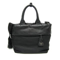 Prada Convertible Double Tote Nappa Leather And Tessuto Black Nylon Handbag (Pre-Owned)