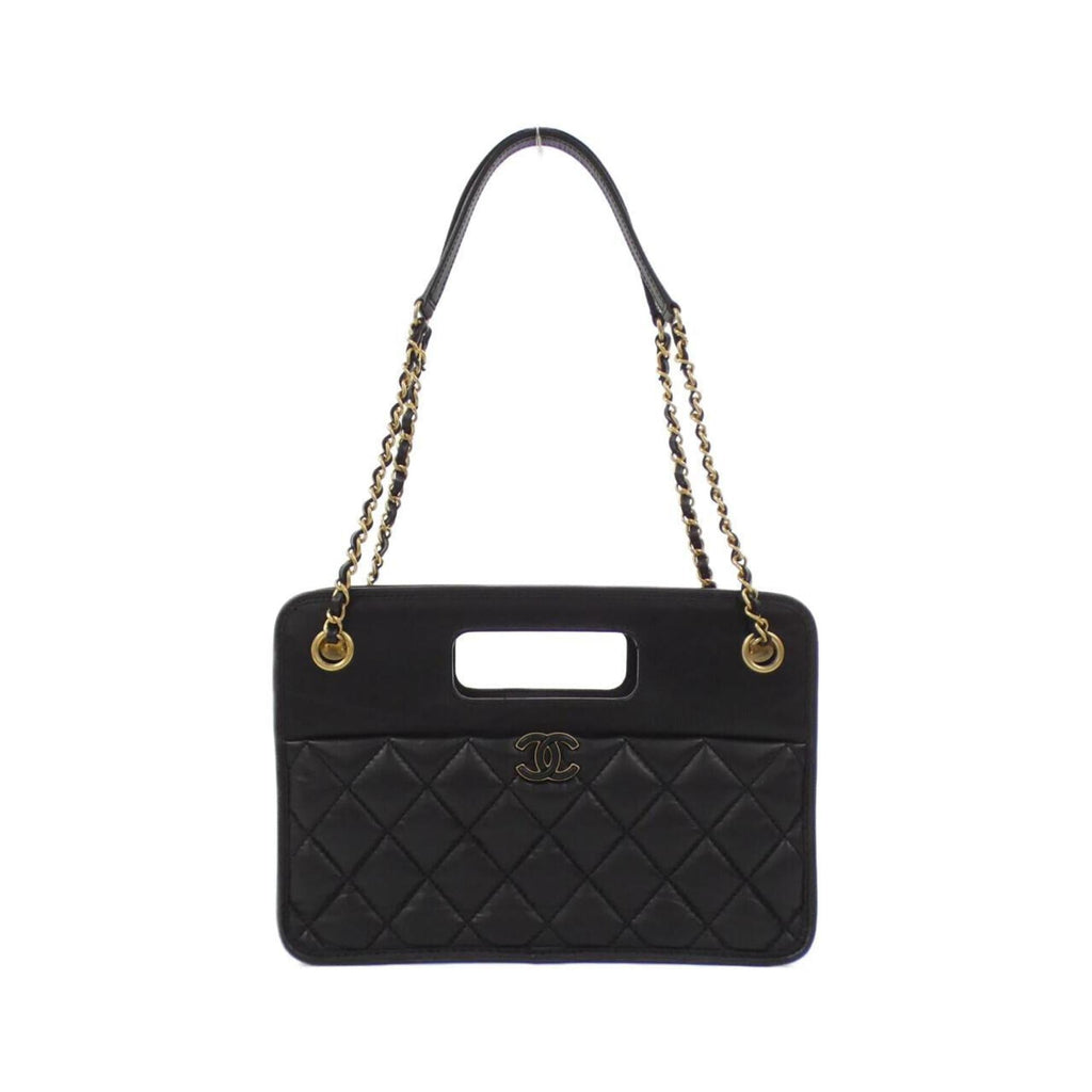 Chanel Black Leather Shoulder Bag (Pre-Owned)
