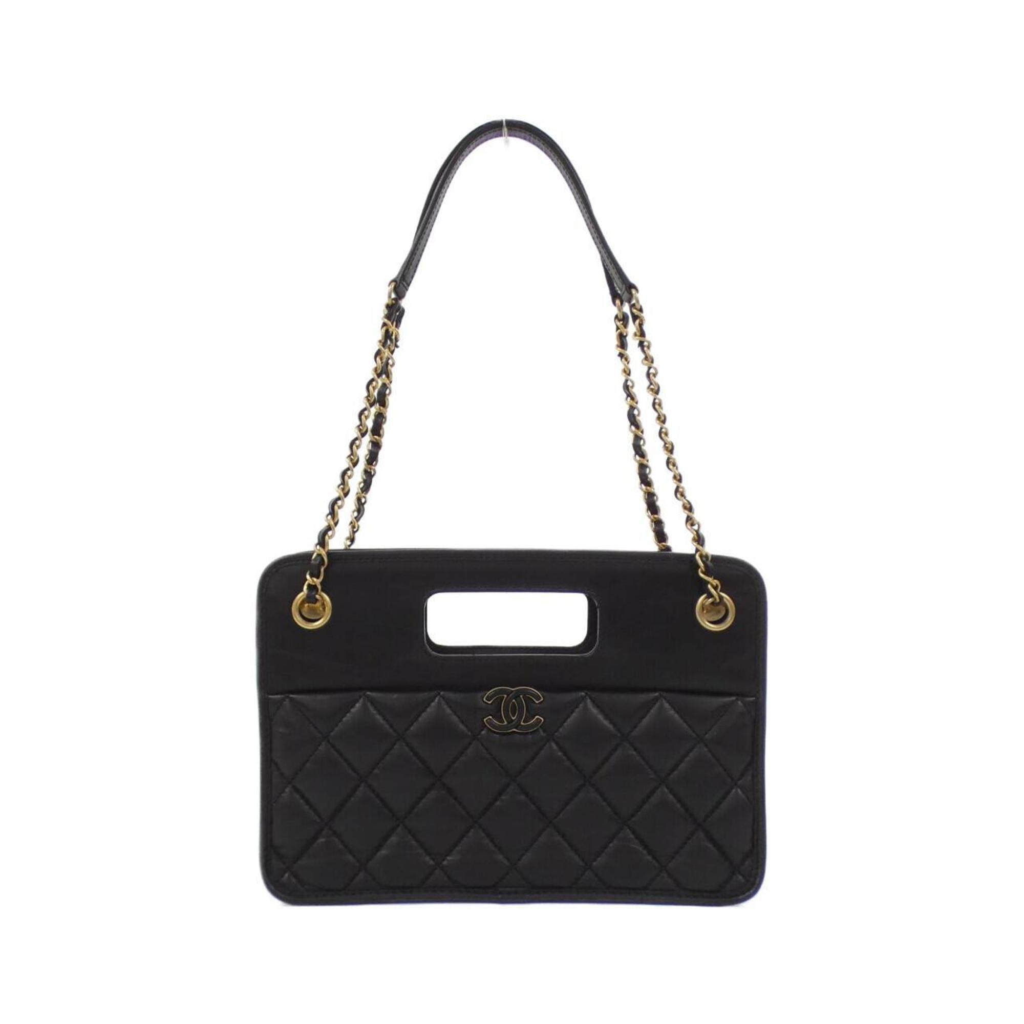 Chanel Black Leather Shoulder Bag (Pre-Owned)
