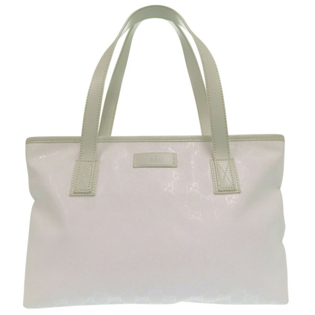 Gucci White Pvc Leather Tote Bag (Pre-Owned)