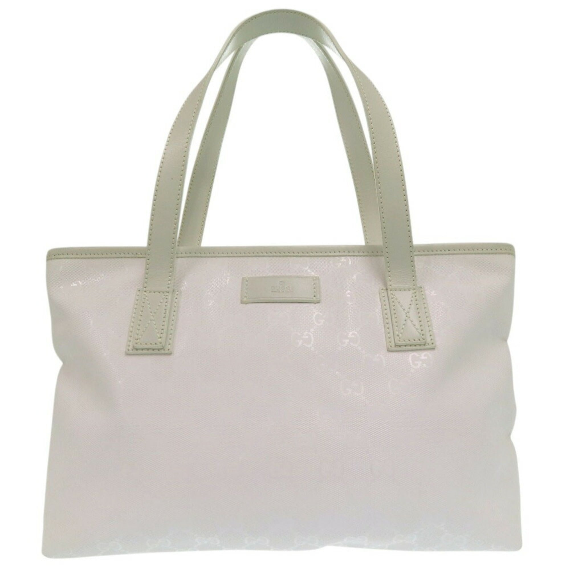 Gucci White Pvc Leather Tote Bag (Pre-Owned)