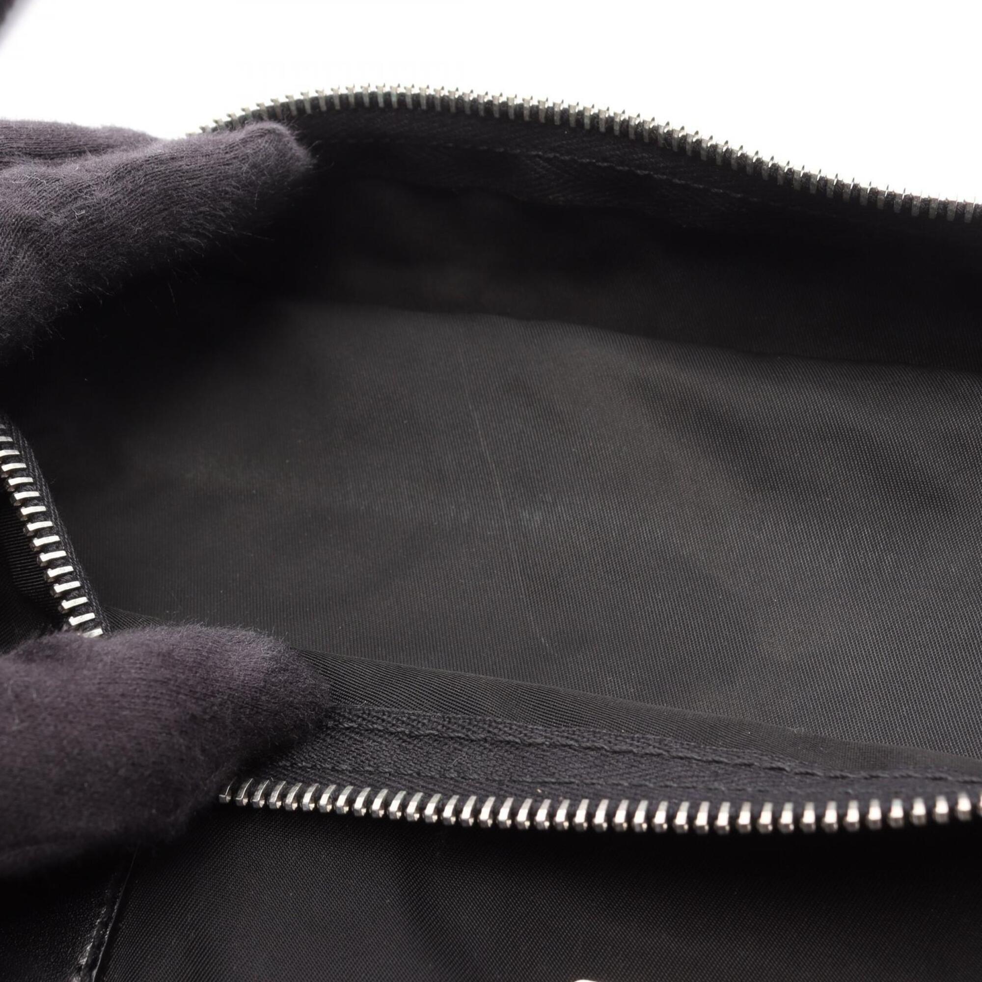 Prada Black Nylon Saffiano Triangle Handbag Shoulder Bag (Pre-Owned)