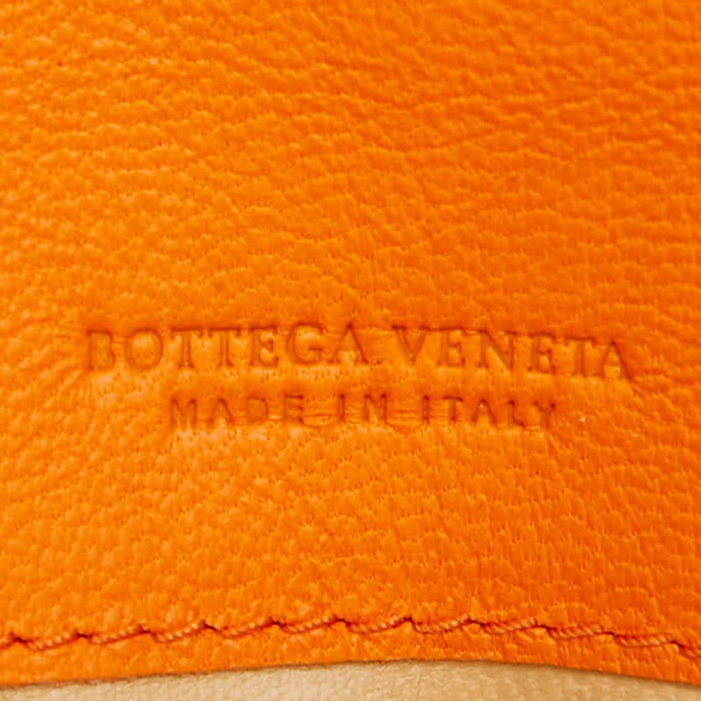 Bottega Veneta Orange Leather Long Wallet (Bi-Fold) (Pre-Owned)