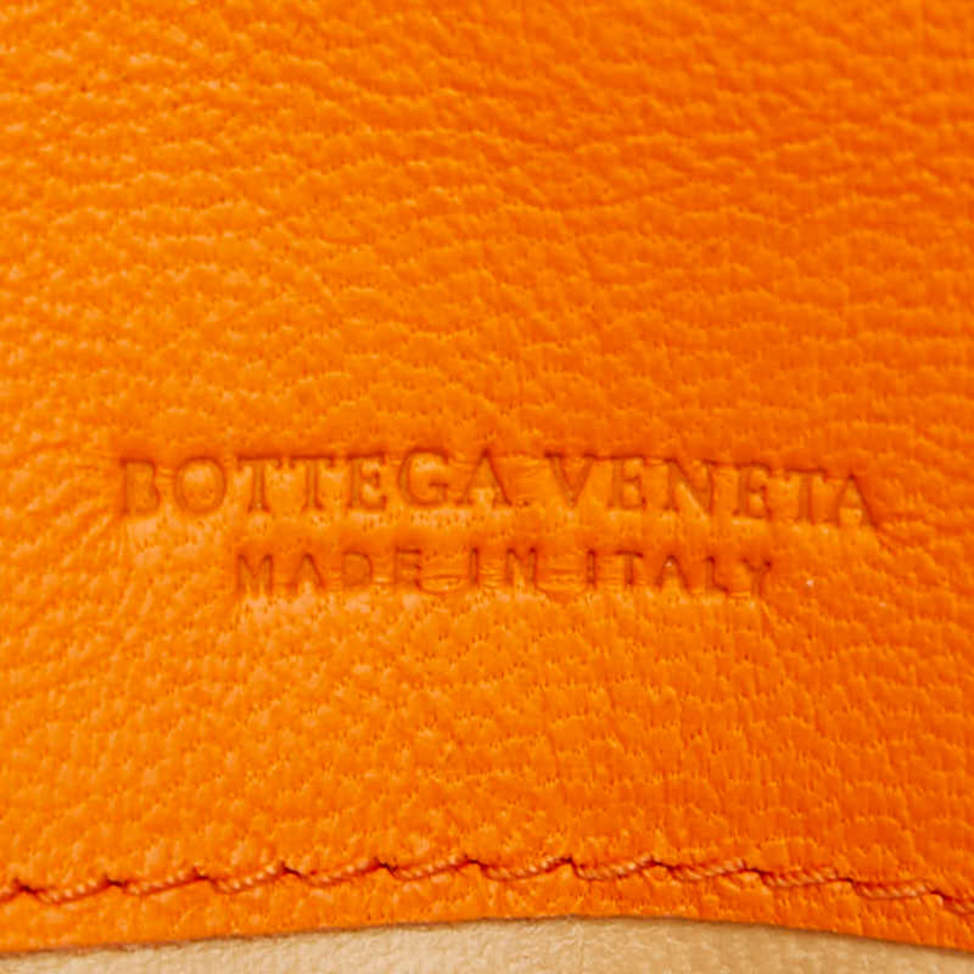Bottega Veneta Orange Leather Long Wallet (Bi-Fold) (Pre-Owned)