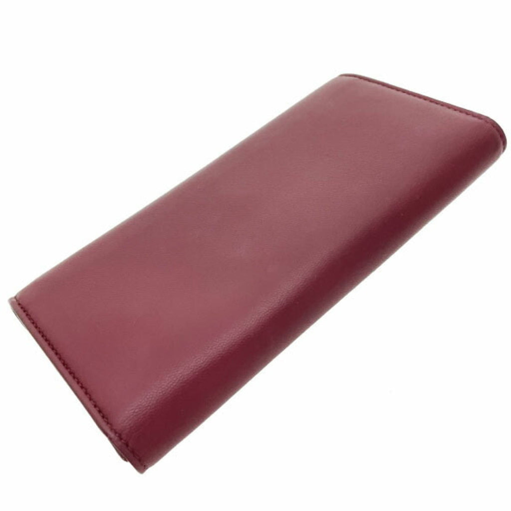 Bottega Veneta Bordeaux Red Color Leather Long Wallet (Bi-Fold) (Pre-Owned)