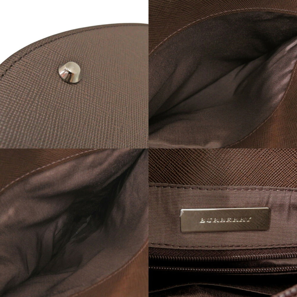 Burberry Beige Brown Cotton Handbag Tote Bag (Pre-Owned)