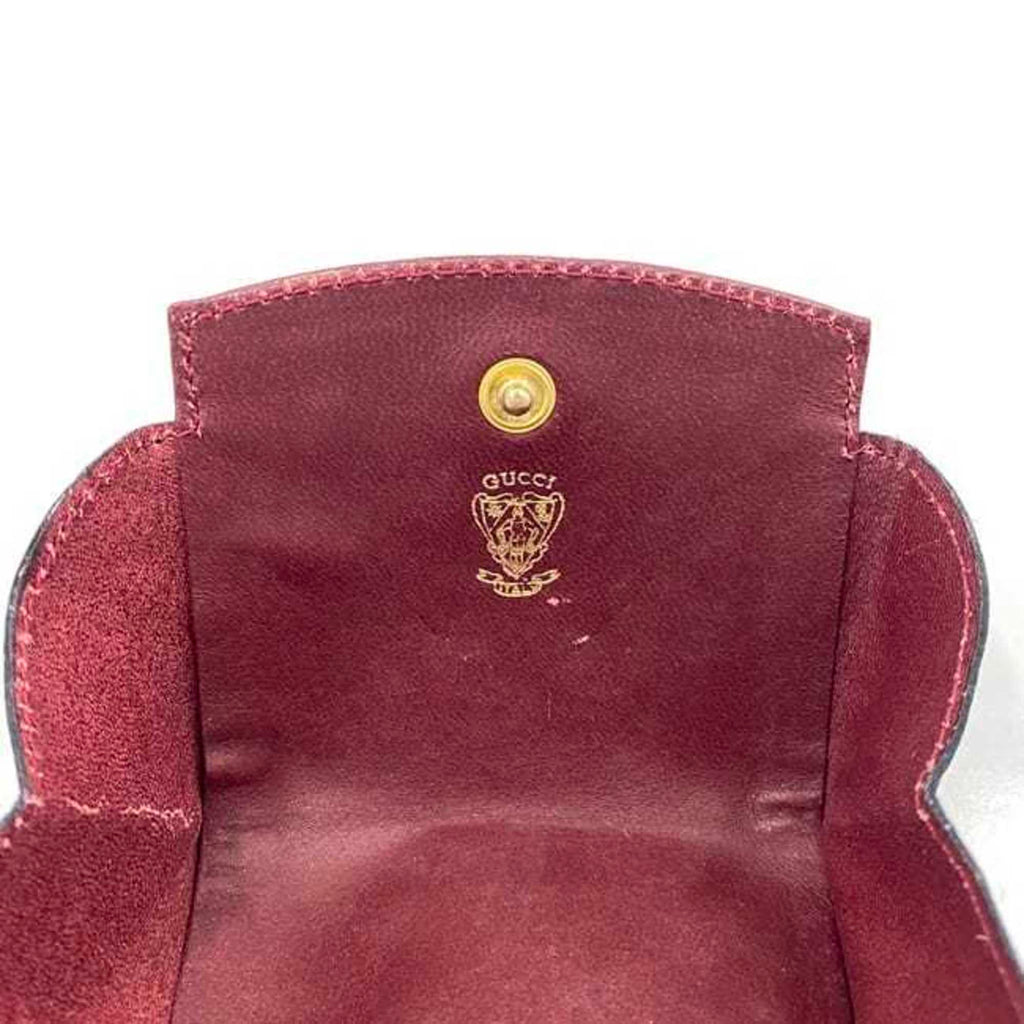 Gucci Bordeaux Leather Coin Purse/Coin Case (Pre-Owned)