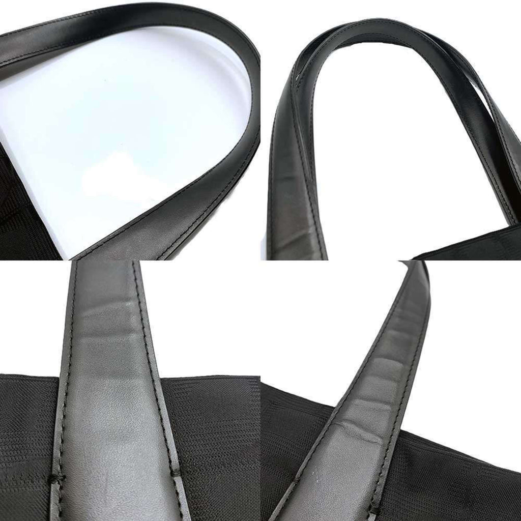Chanel Black New Travel Line Leather Shoulder Bag Tote Bag (Pre-Owned)