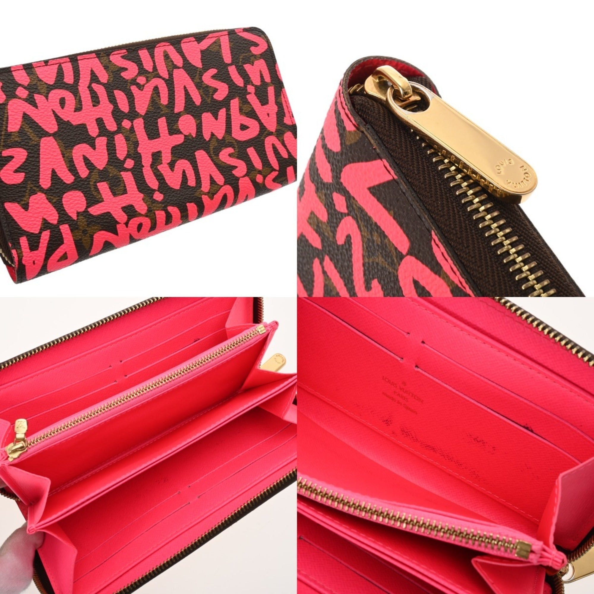 Louis Vuitton Monogram Graffiti Fuchsia Monogram Monogram Graffiti Long Bill Wallet (Bi-Fold) (Pre-Owned)