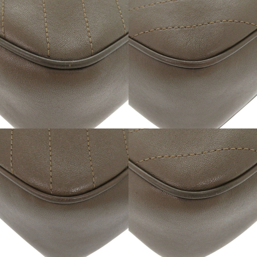 Gucci Brown Leather Shoulder Bag (Pre-Owned)
