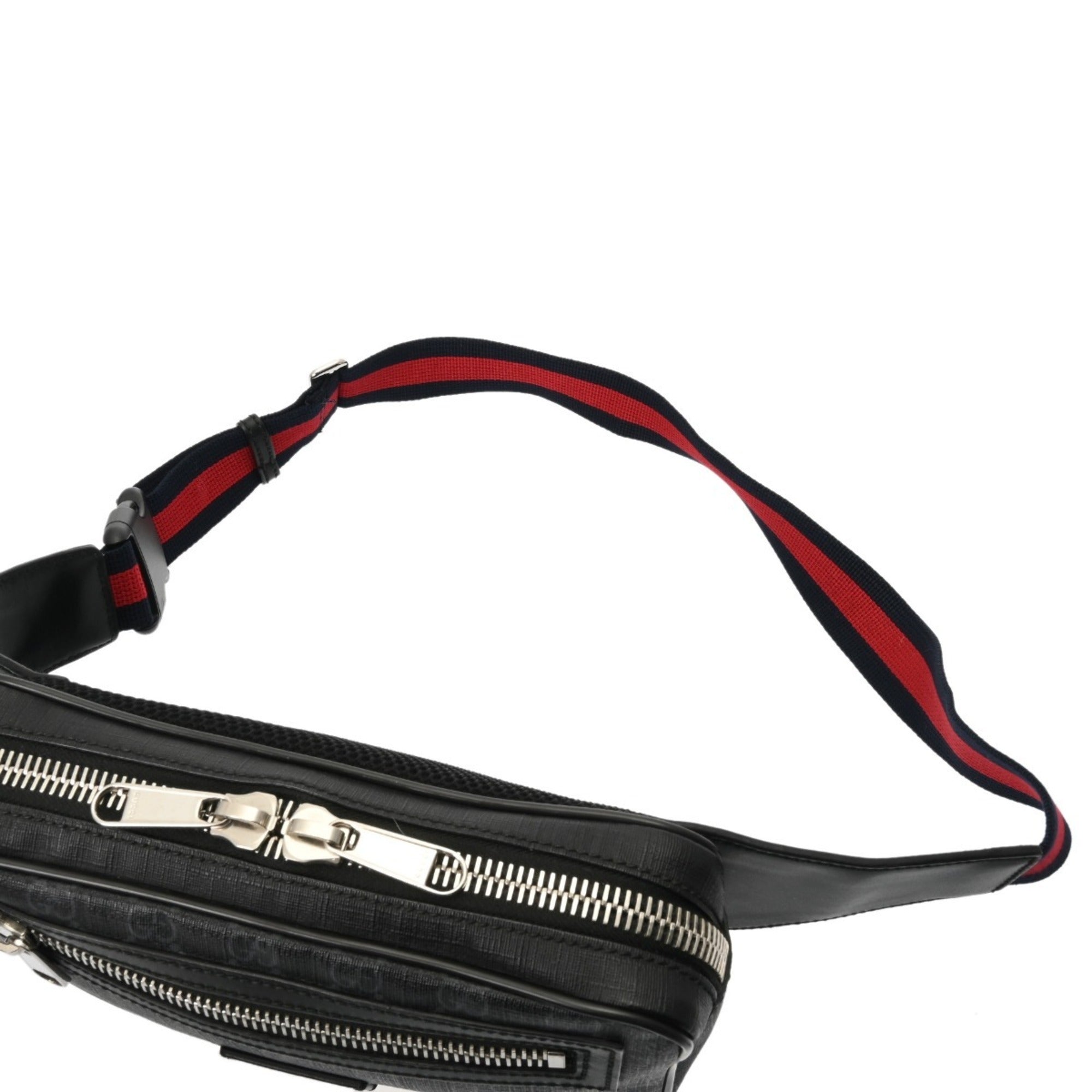 Gucci Black Gray Gg Supreme Canvas Sling Bag (Pre-Owned)