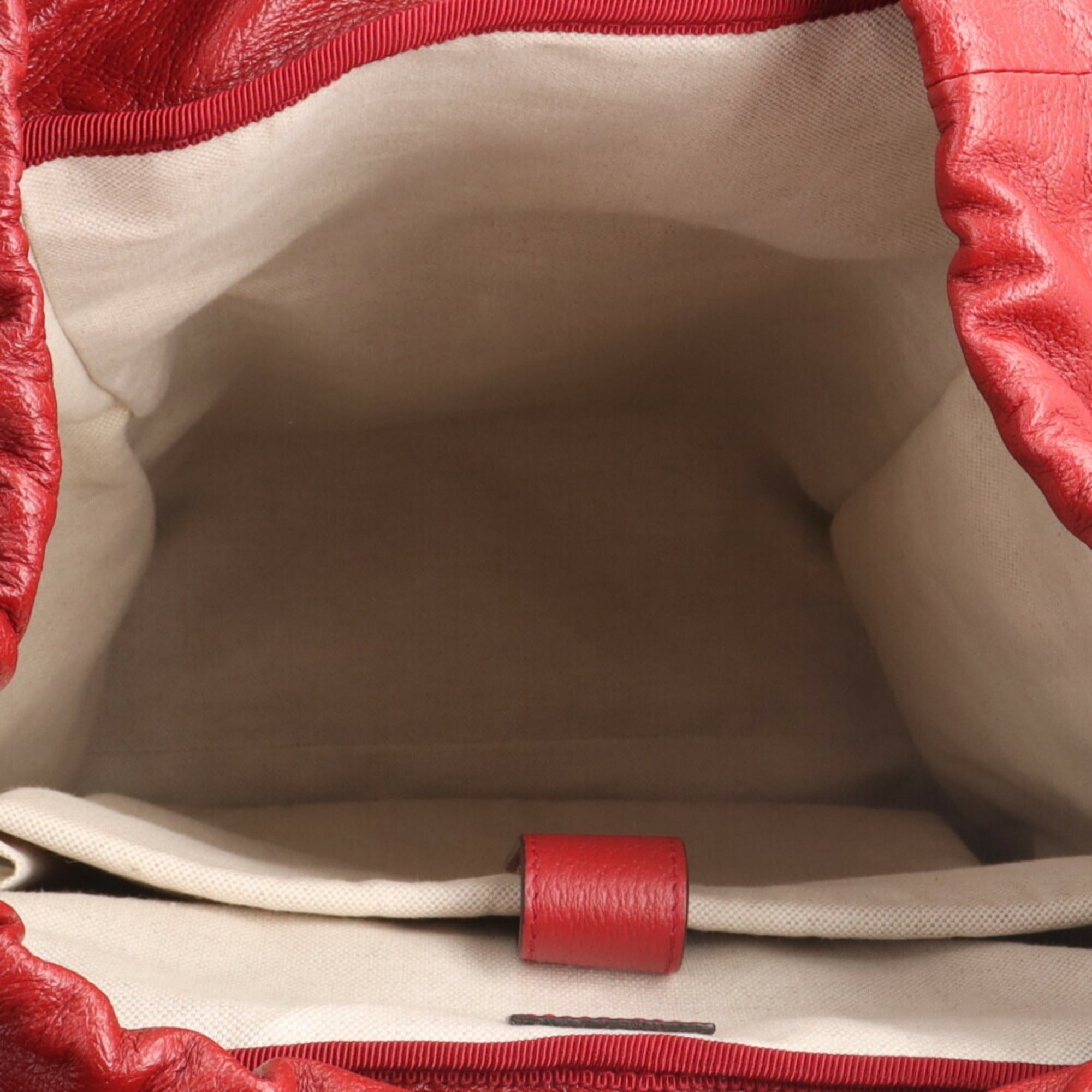 Gucci Navy Red Color Leather Backpack (Pre-Owned)