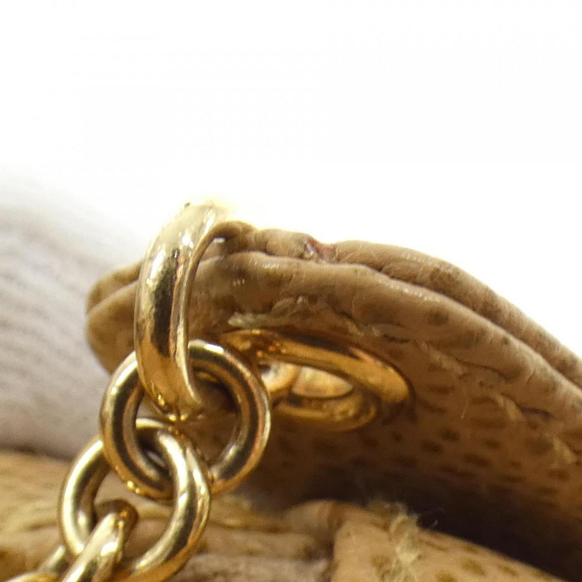 Chanel Beige Grained Calfskin Shoulder Bag (Pre-Owned)