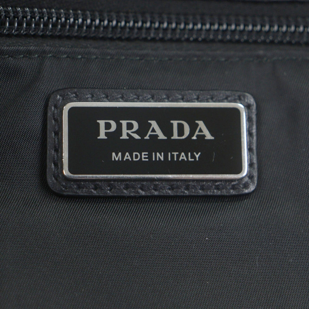 Prada Black Nylon Leather Shoulder Bag (Pre-Owned)