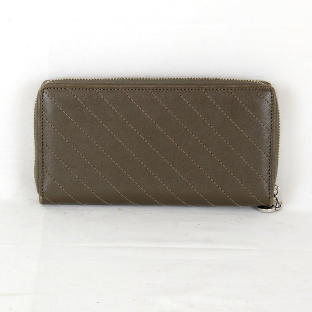 Gucci Brown Leather Long Wallet (Bi-Fold) (Pre-Owned)