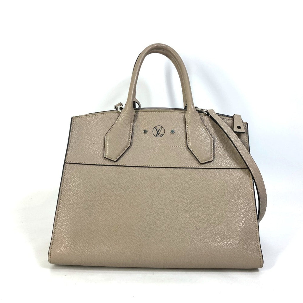 Louis Vuitton Gray Leather Handbag (Pre-Owned)