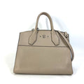 Louis Vuitton Gray Leather Handbag (Pre-Owned)