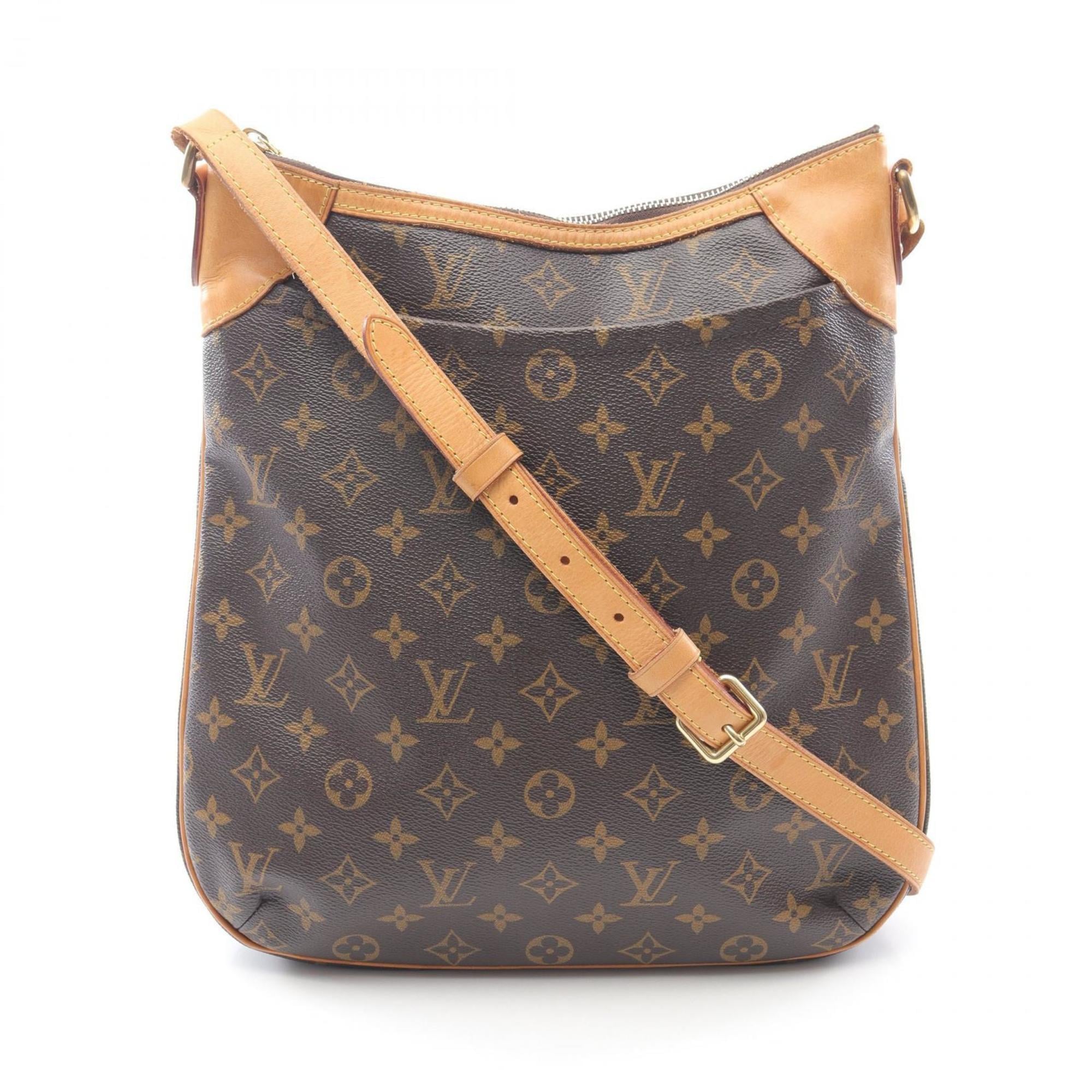Louis Vuitton Brown Coated Canvas Leather Shoulder Bag (Pre-Owned)
