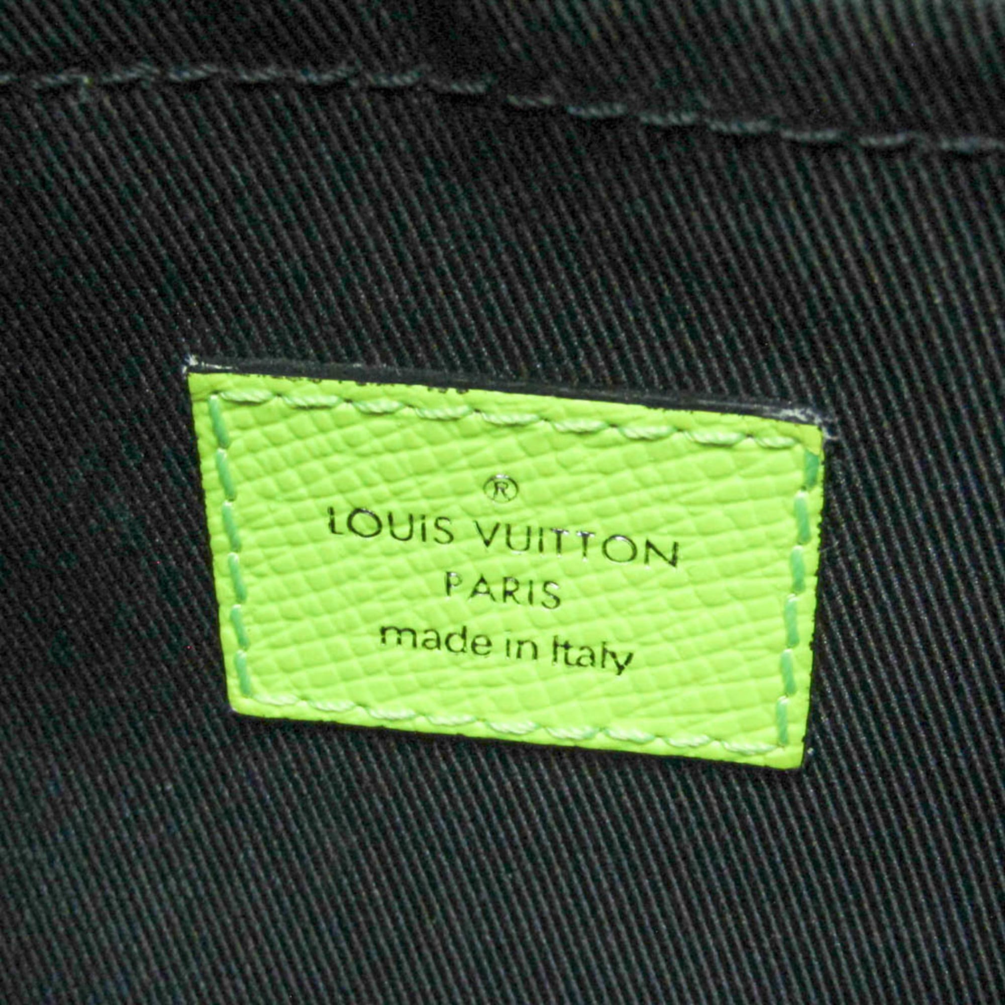 Louis Vuitton Outdoor Messenger Bag Monogram Taigarama Yellow Canvas Shoulder Bag Bag (Pre-Owned)