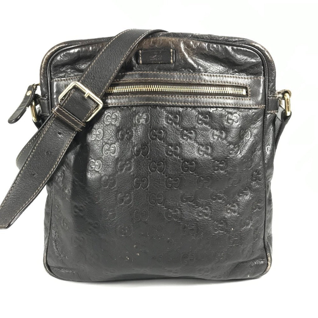 Gucci Brown Leather Pochette Shoulder Bag (Pre-Owned)